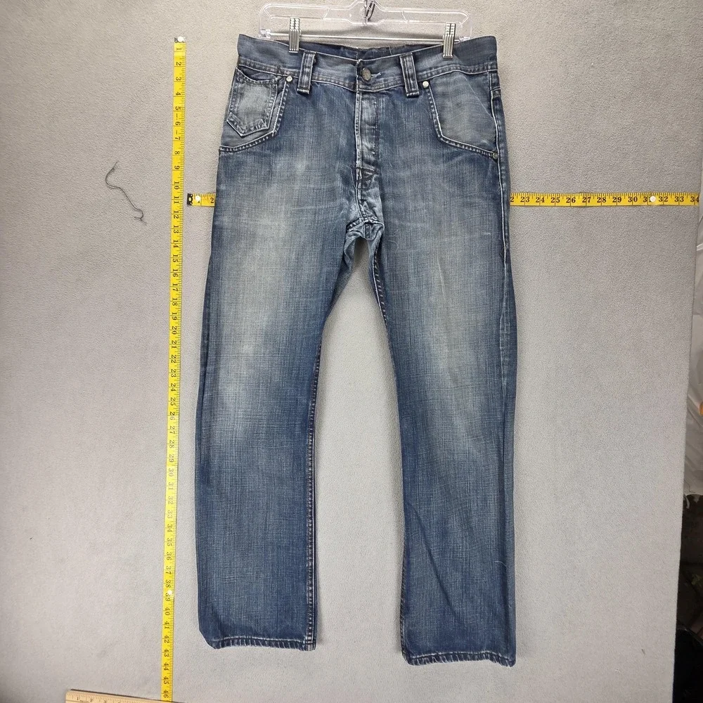 Vintage Levis Engineered Jeans Mens Blue Button Fly Medium Wash Fits 32x30